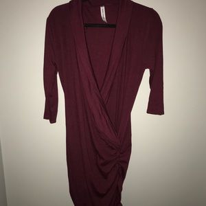 NWOT Red Sweater Wrap Dress - Medium